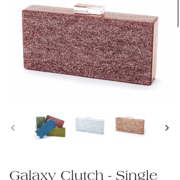 Learn More
Gorgeous Charlotte Max Lucite clutch
Purole pink w glitter detail - Picture 2 of 5